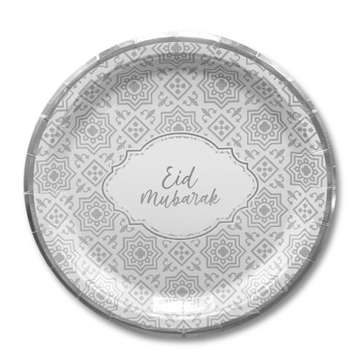 Argent Eid Mubarak Assiettes